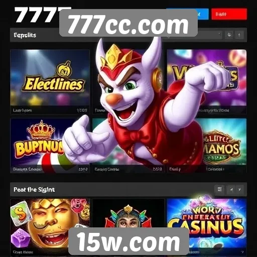 Variedade de jogos disponíveis em 777cc.com
